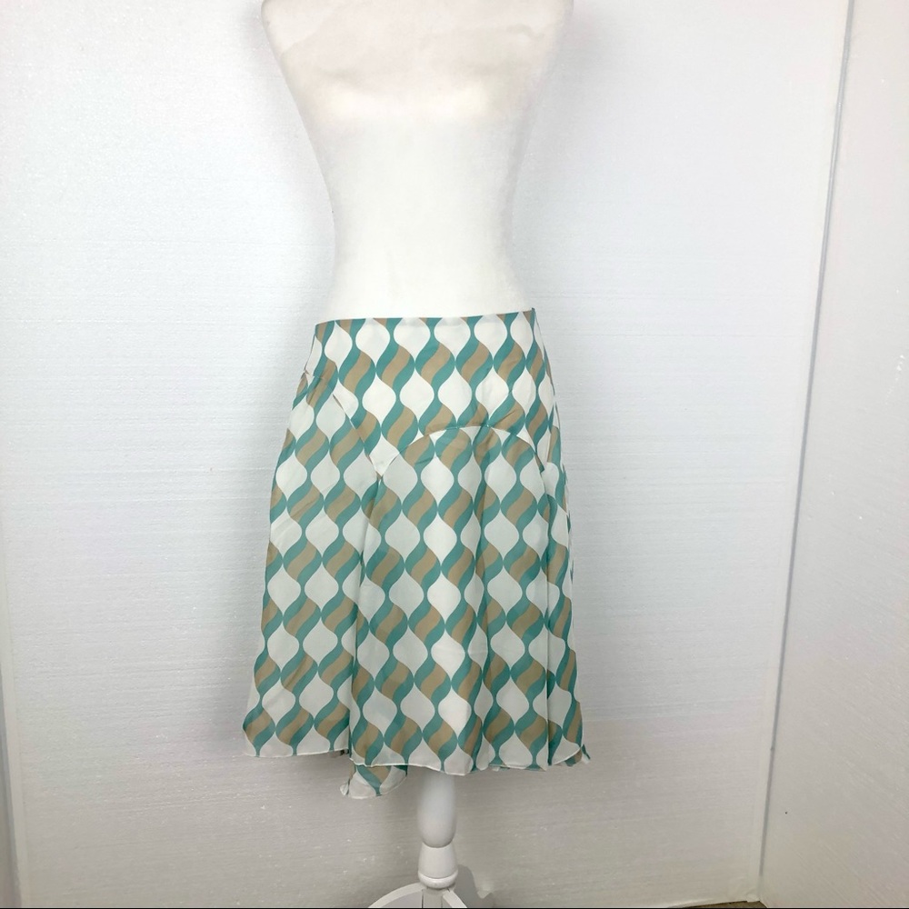 Anthro Girls From Savoy Silk Chiffon 30s Skirt 14